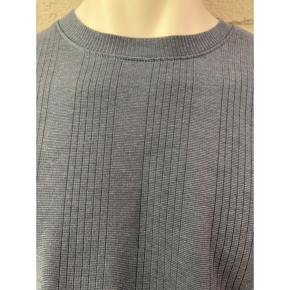 Van Heusen Men Blue Long Sleeve Crew Neck Ribbed Sweater Size XL - Picture 5 of 9